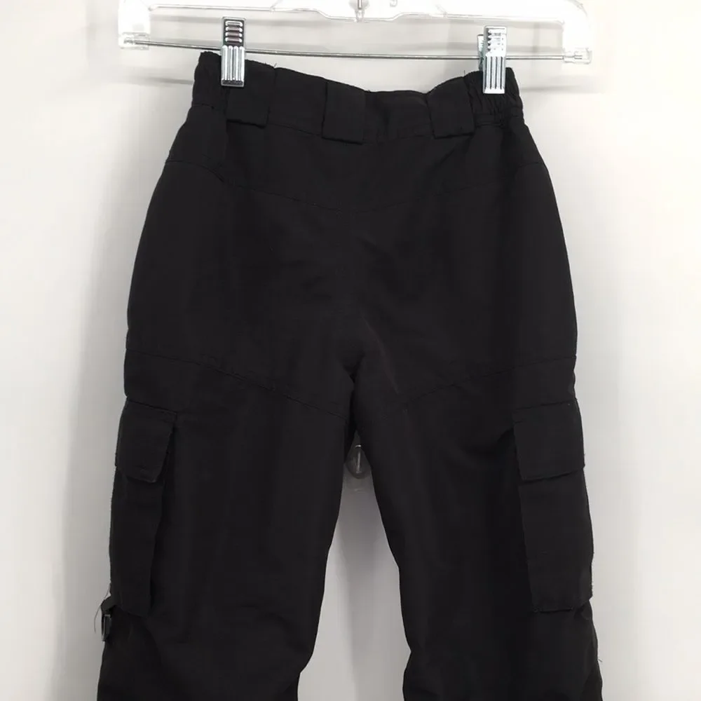 Sportscaster Black Cargo Snow Pants Kids Small 4/5